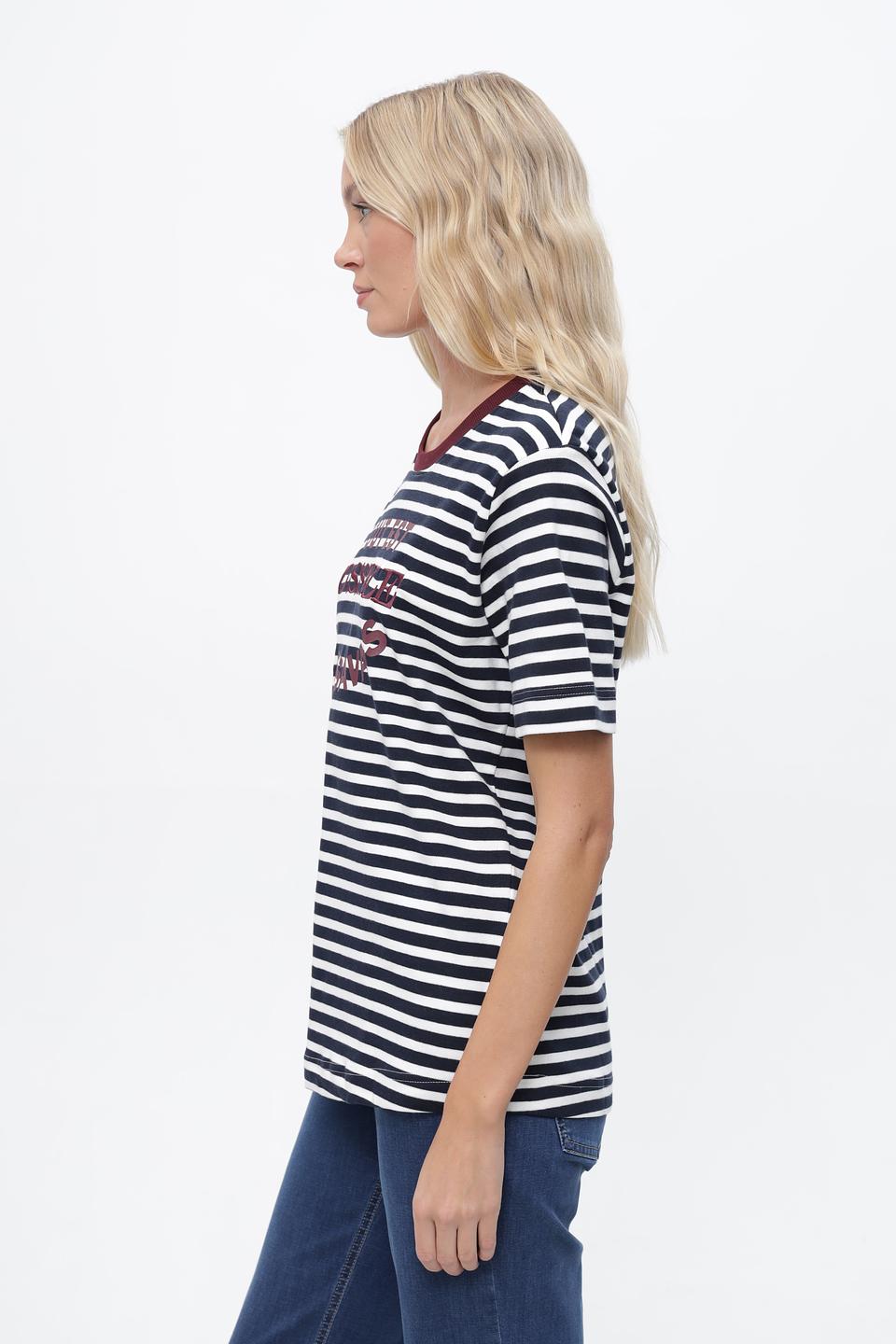 Футболка Steilmann в полоску с надписью