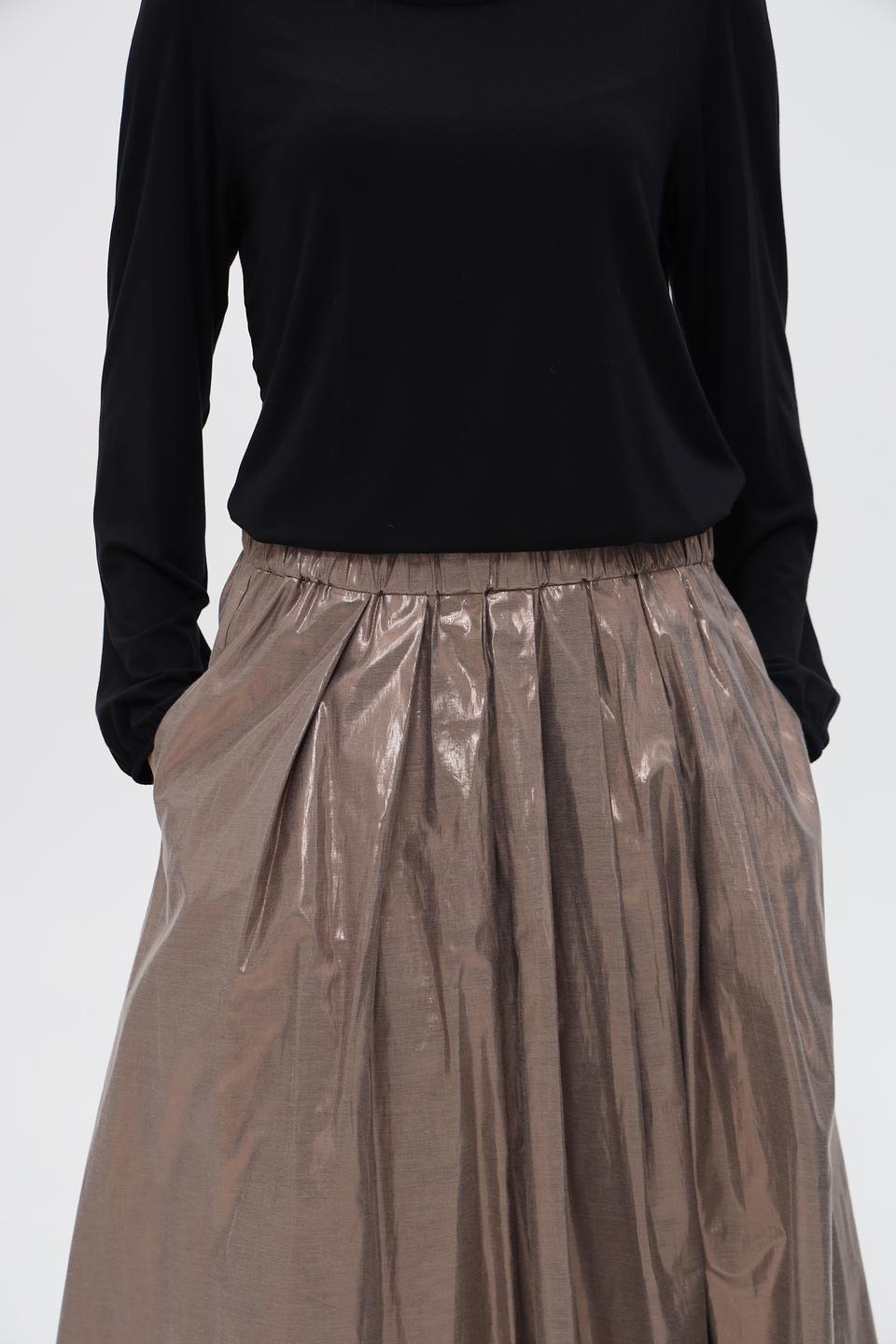 Юбка Oui плиссированная бронзовая