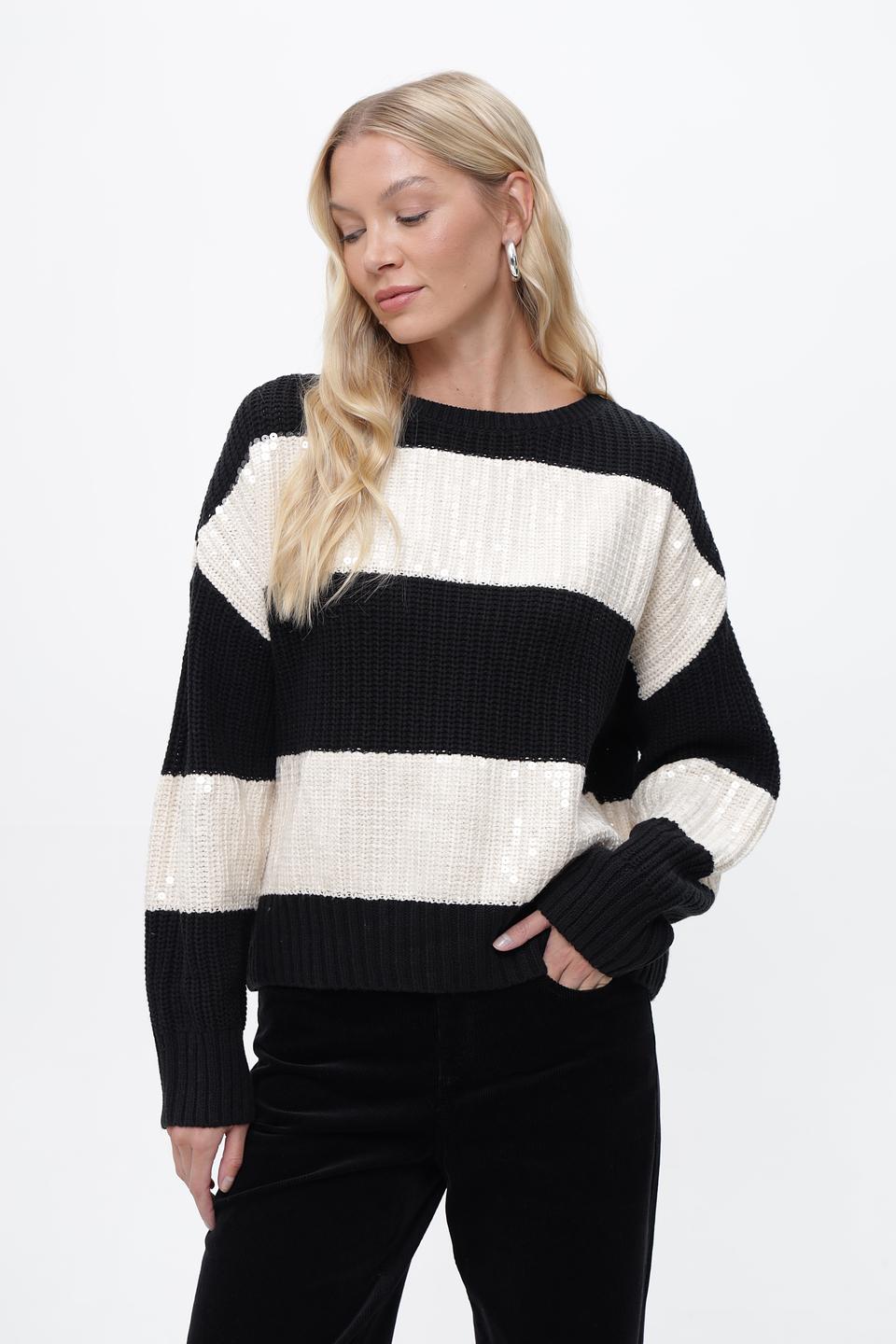 Пуловер Lecomte в полоску