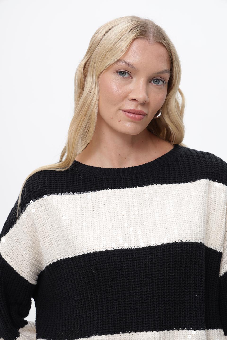 Пуловер Lecomte в полоску