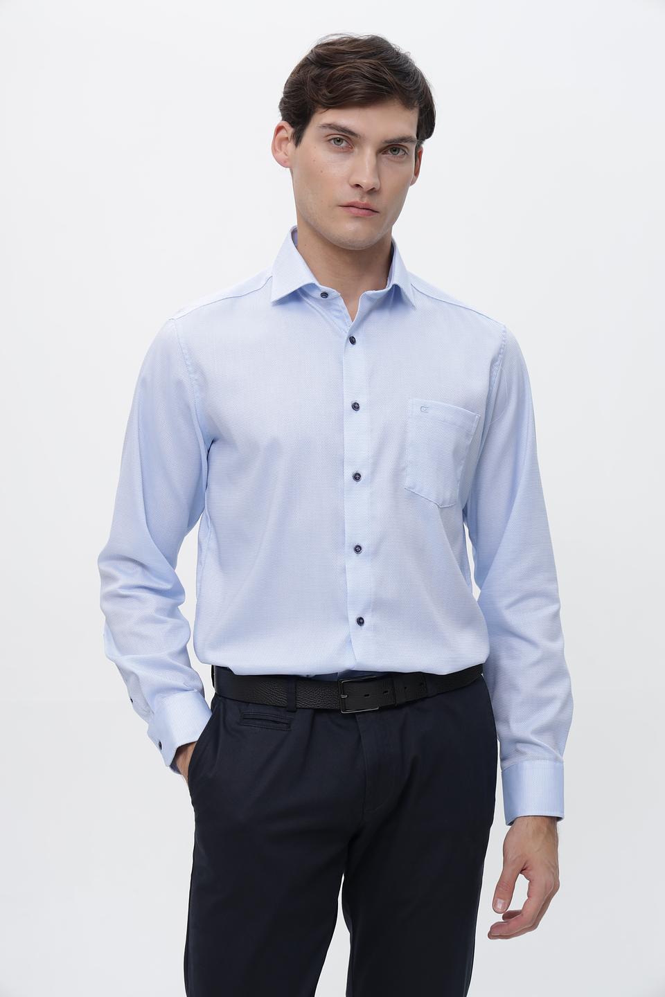 Рубашка Casa Moda голубая приталенная