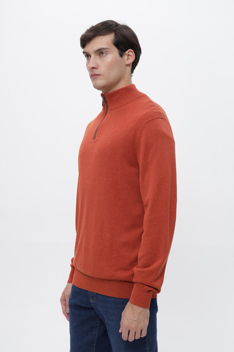 Джемпер Casa Moda с молнией терракотовый
