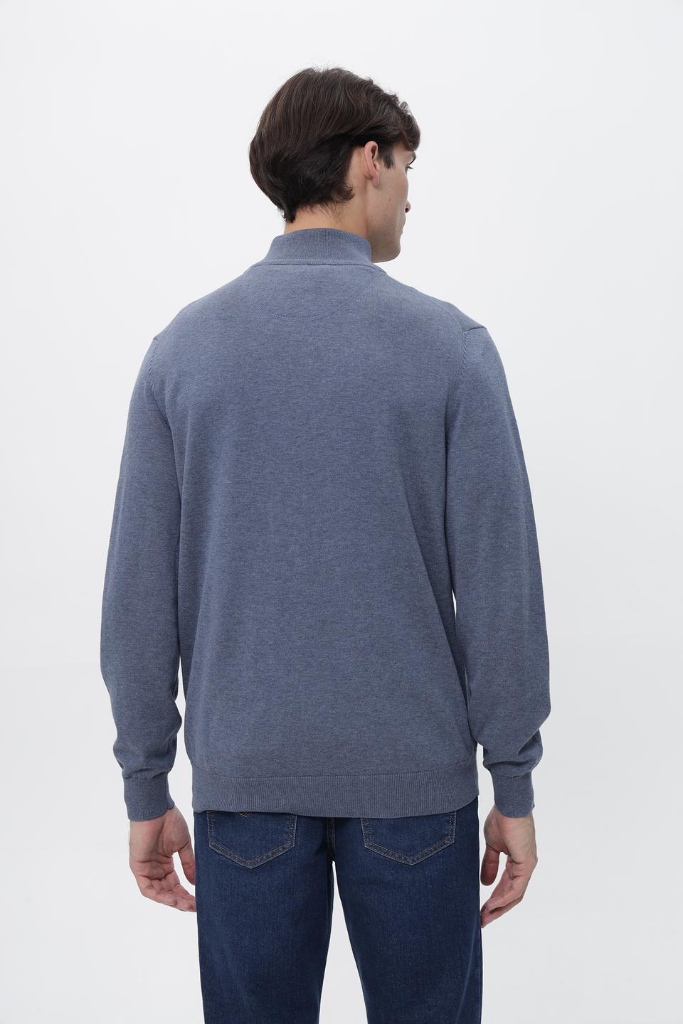 Джемпер Casa Moda с молнией голубой