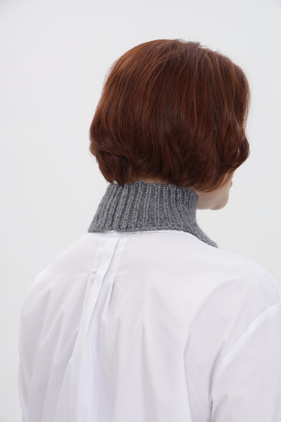 Шарф Julia Florenzi серый вязаный