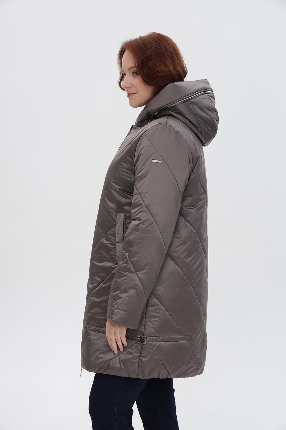 Пальто Baronia стеганое серое