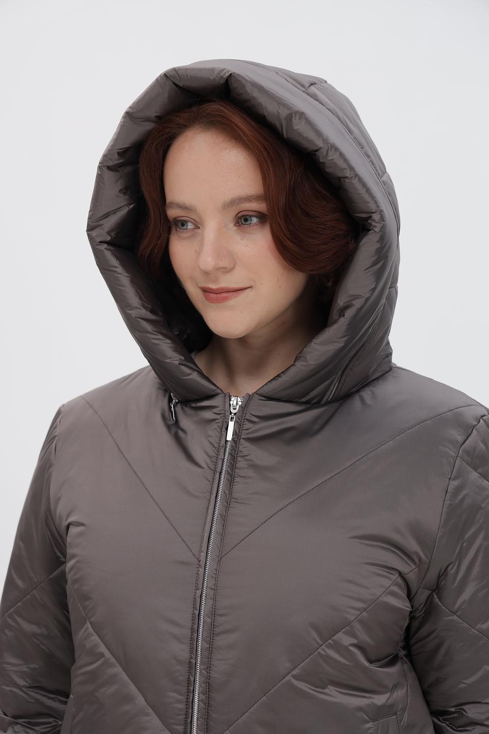 Пальто Baronia стеганое серое