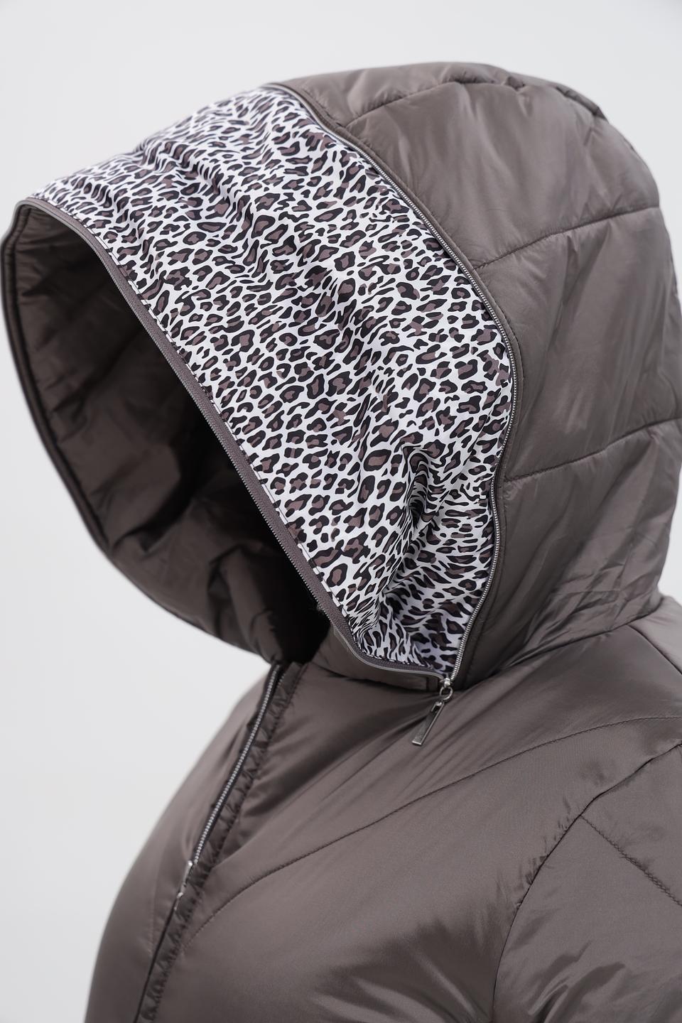 Пальто Baronia стеганое серое