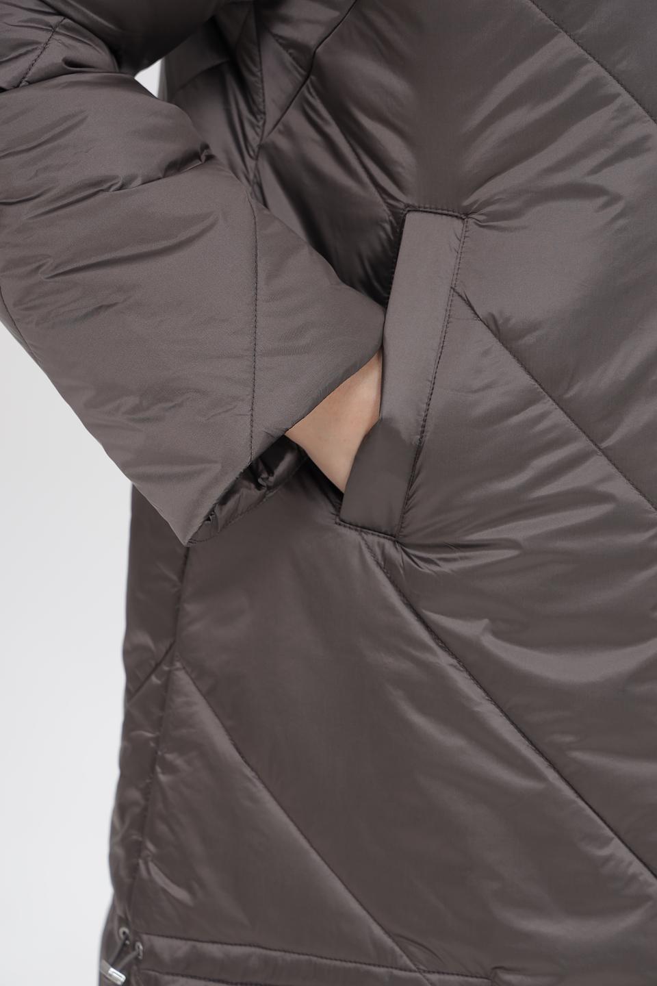 Пальто Baronia стеганое серое