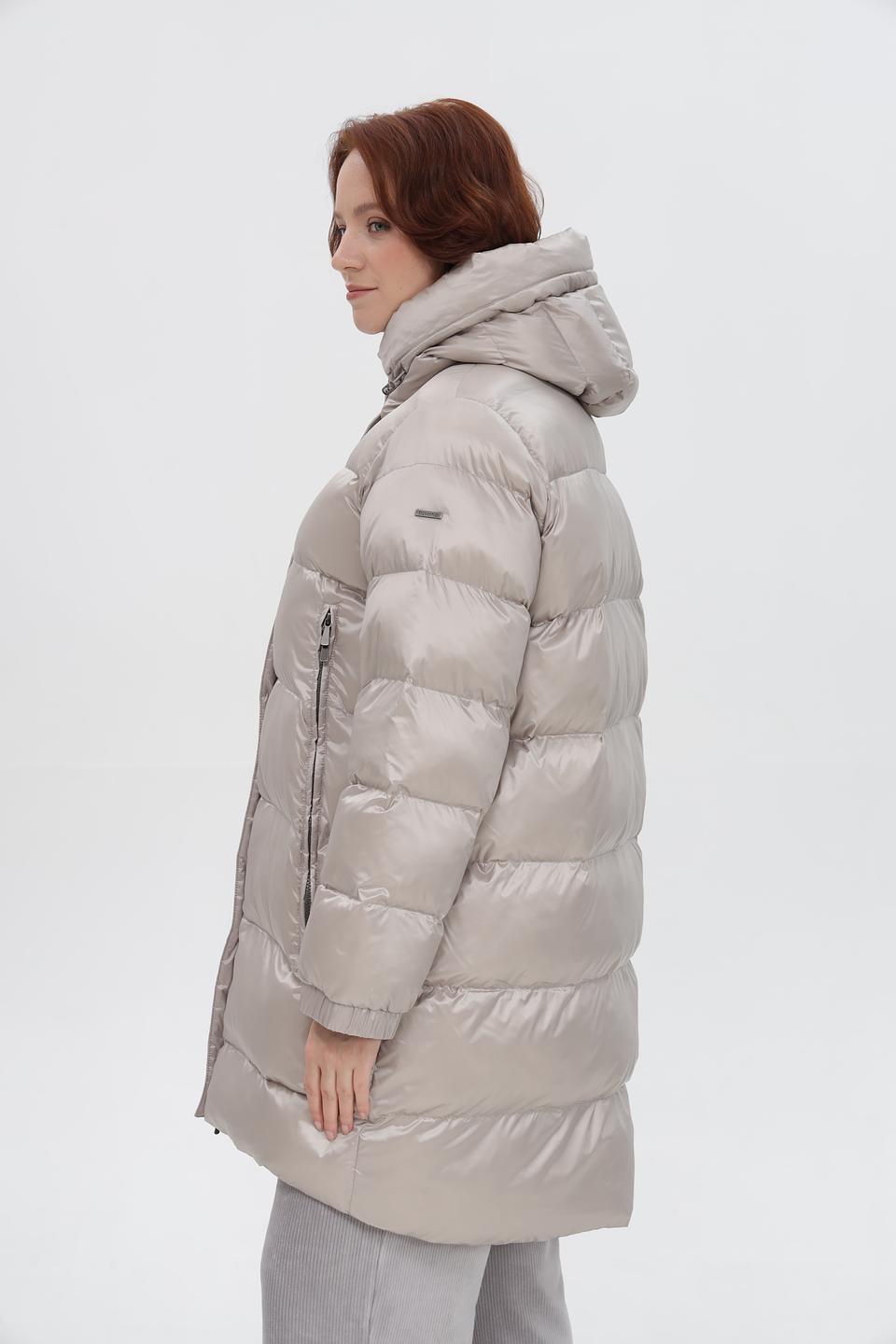 Пальто Baronia стеганое серое