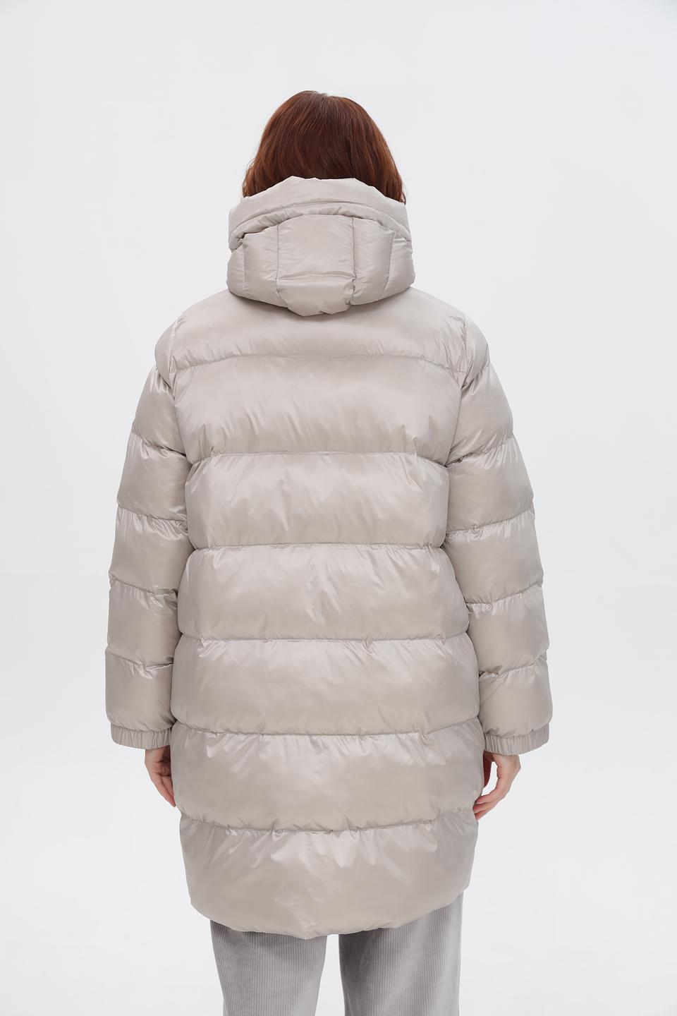 Пальто Baronia стеганое серое