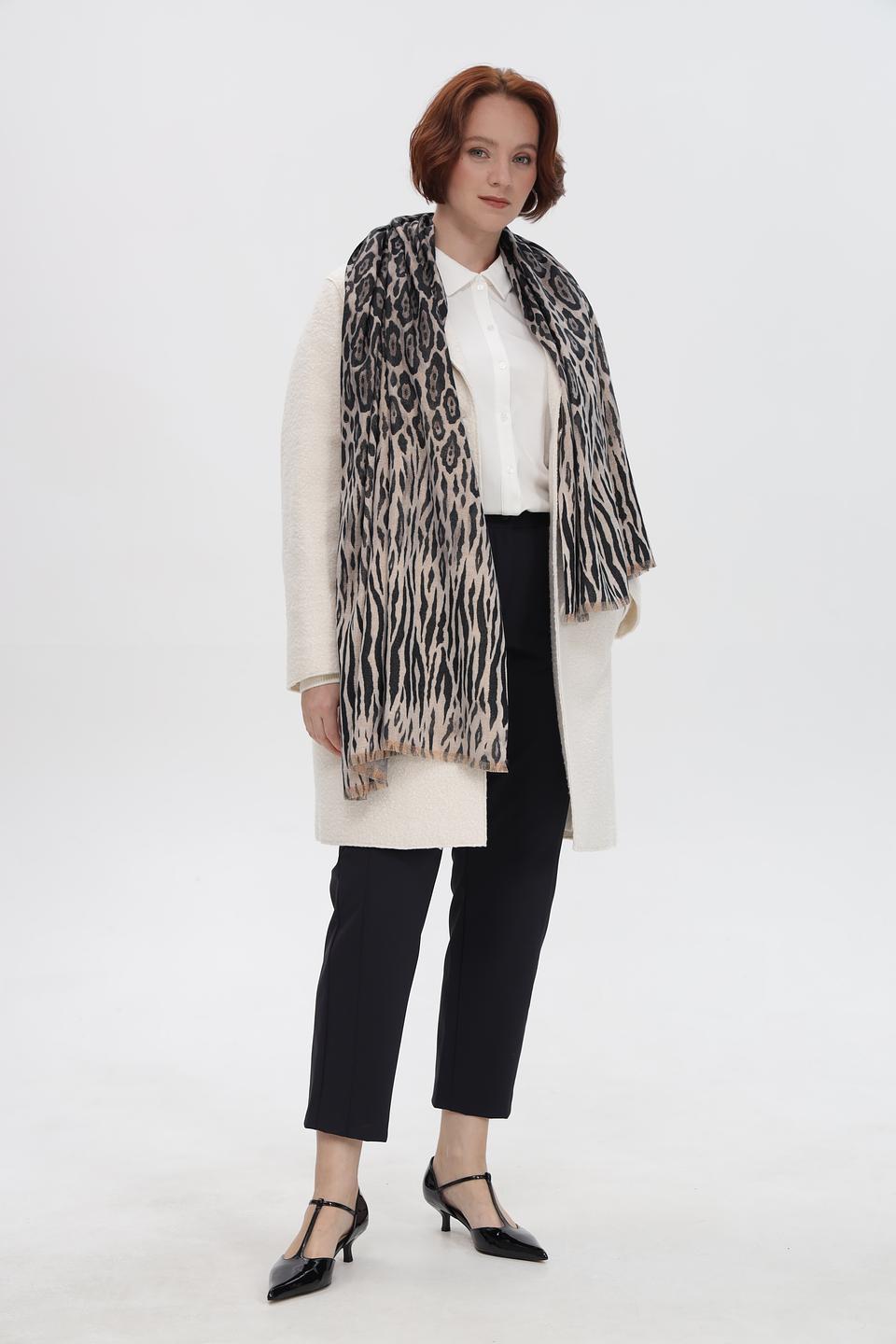 Шарф Fraas с леопардовым принтом
