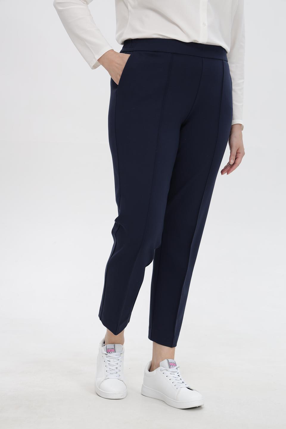 Брюки классические Olsen темно-синие