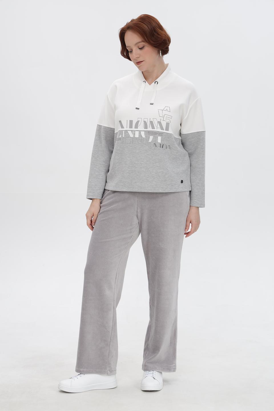 Брюки Barbara Lebek в полоску серые