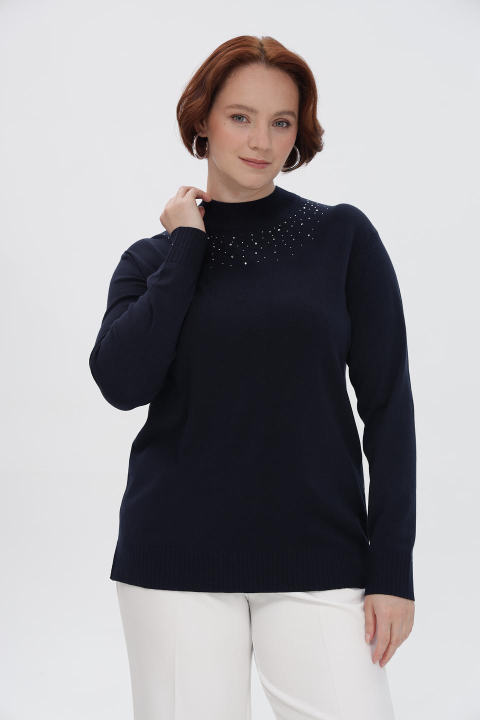 Пуловер Barbara Lebek с камнями