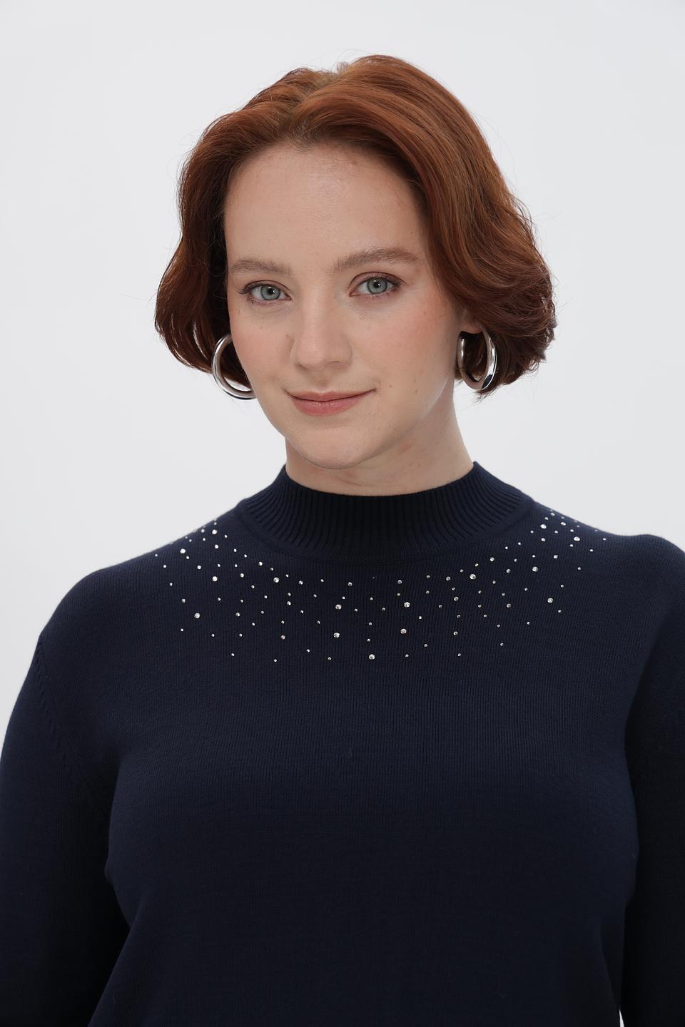 Пуловер Barbara Lebek с камнями