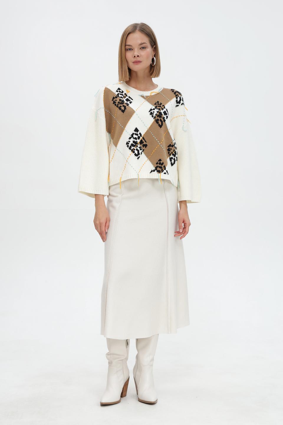 Пуловер Marc Cain Sports с ромбами