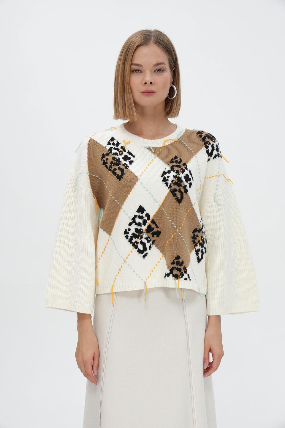 Пуловер Marc Cain Sports с ромбами