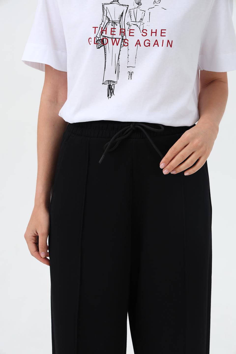 Брюки палаццо Tom Tailor черные