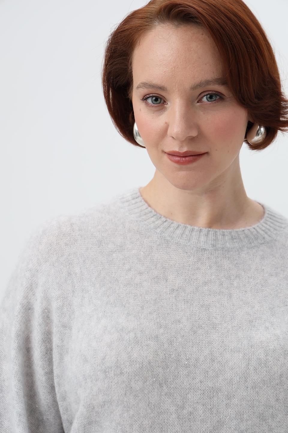 Пуловер Herzens Angelegenheit светло-серый