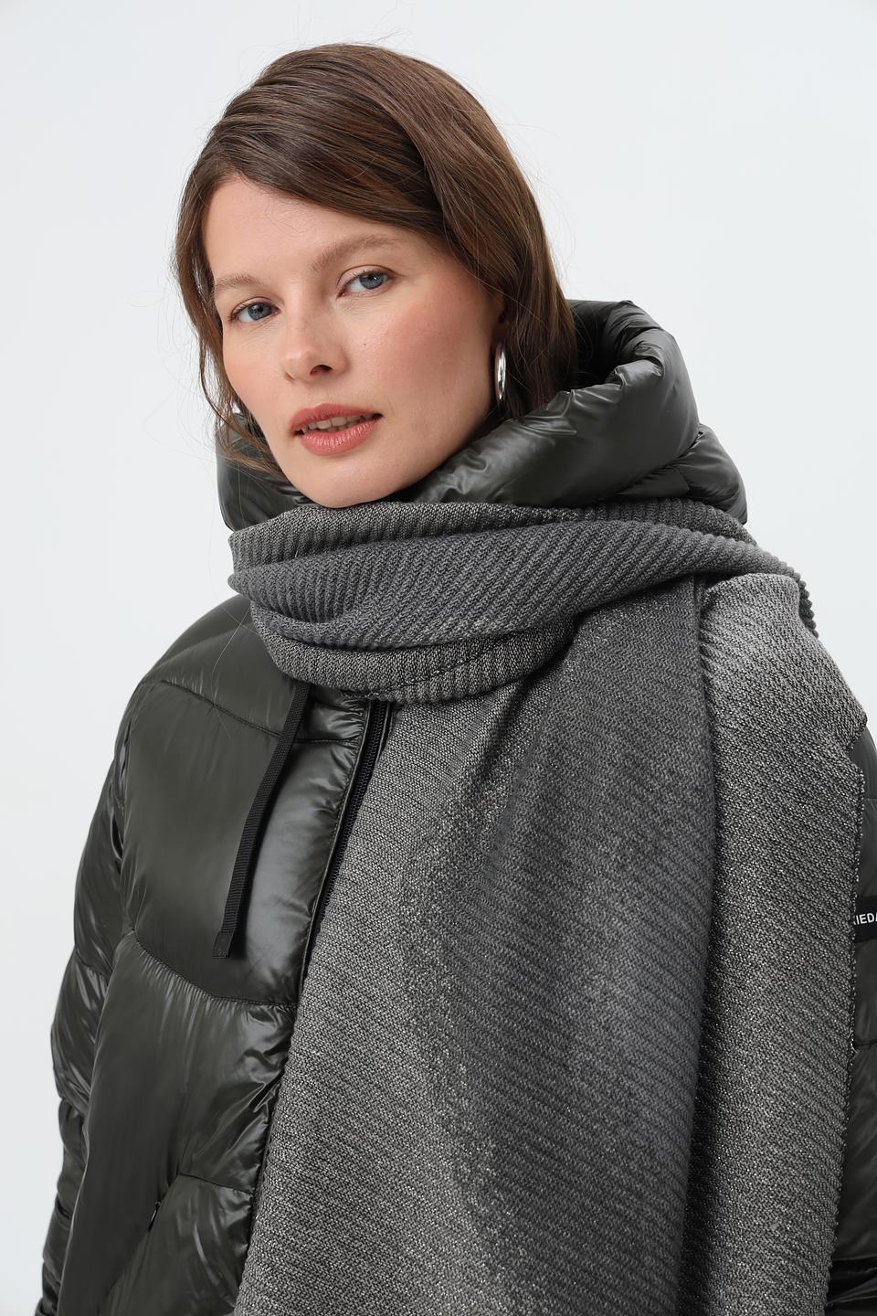 Шарф Fraas вязаный серый