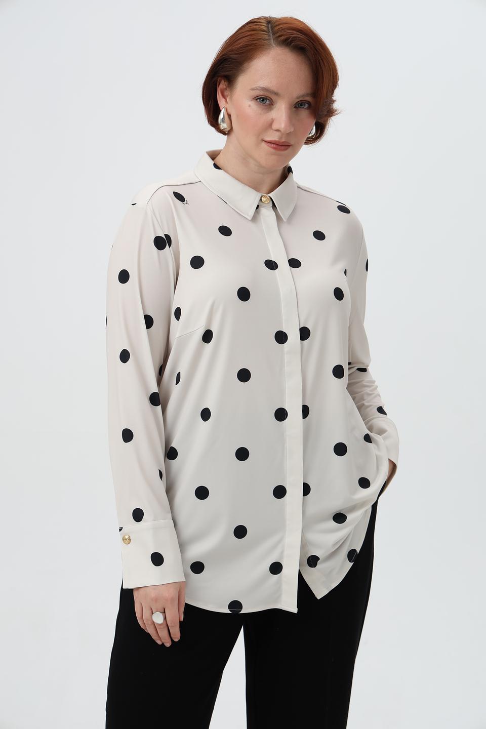 Блузка Miss Lagotte в горошек