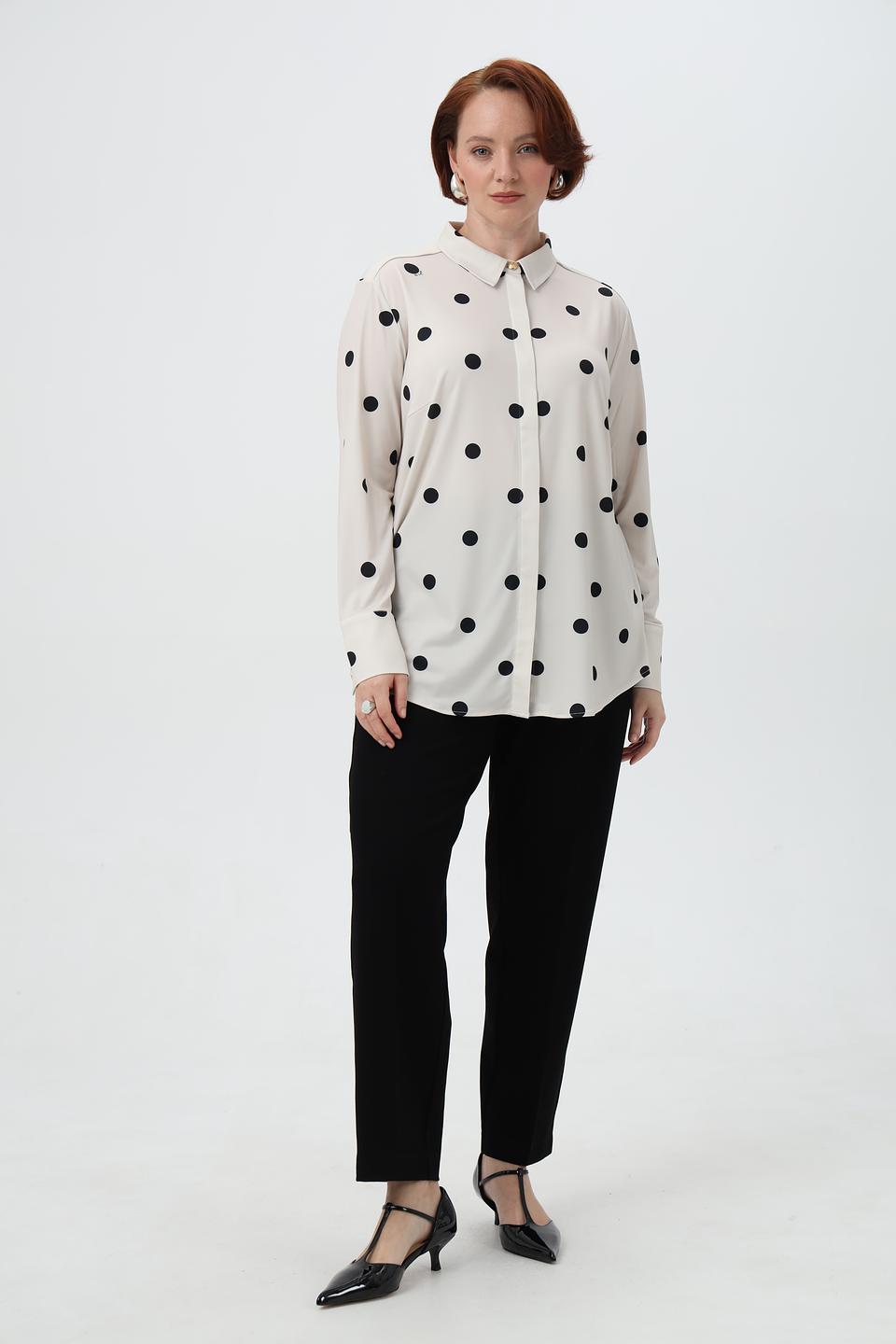 Блузка Miss Lagotte в горошек