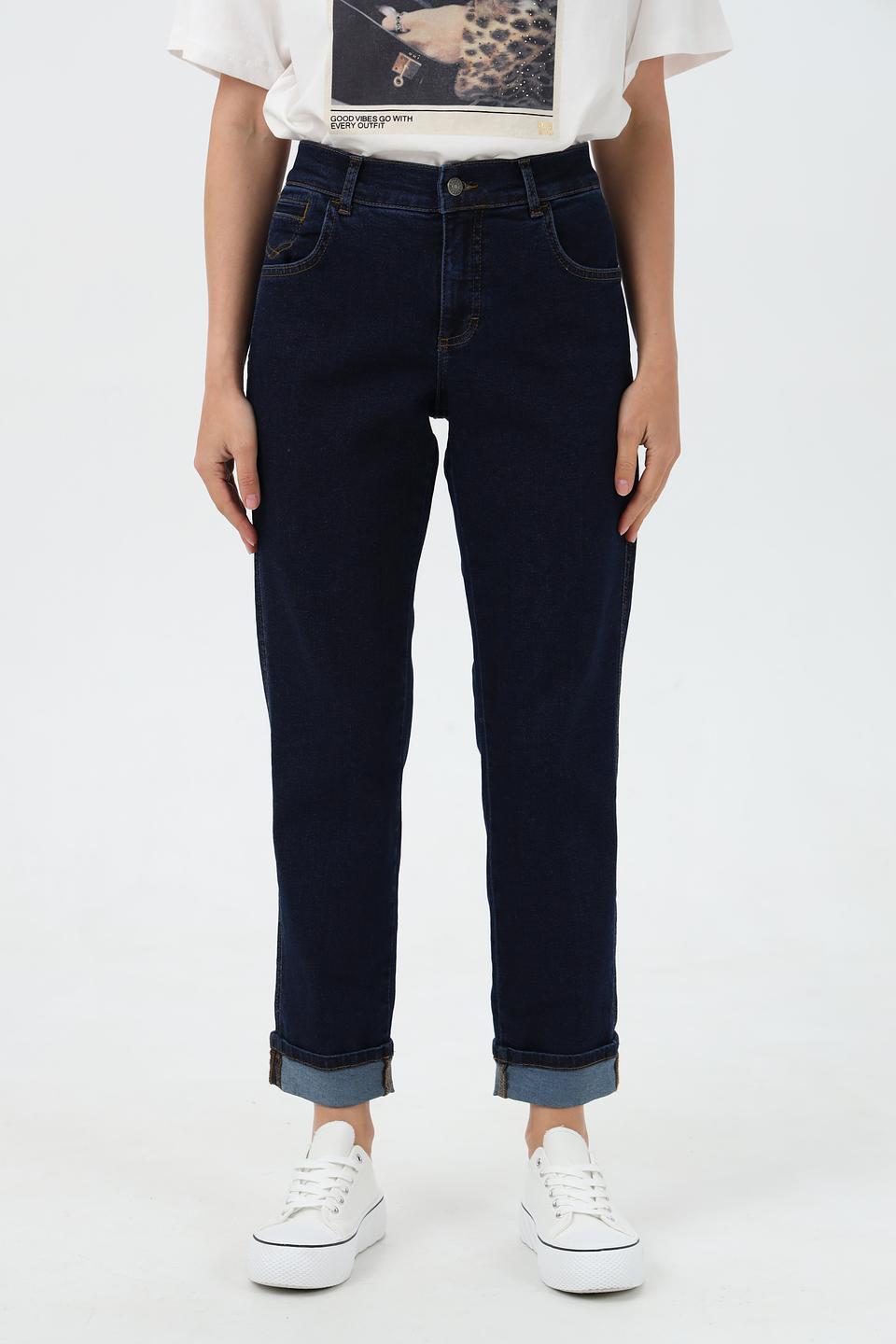 Джинсы Angels укороченные тёмно-синие