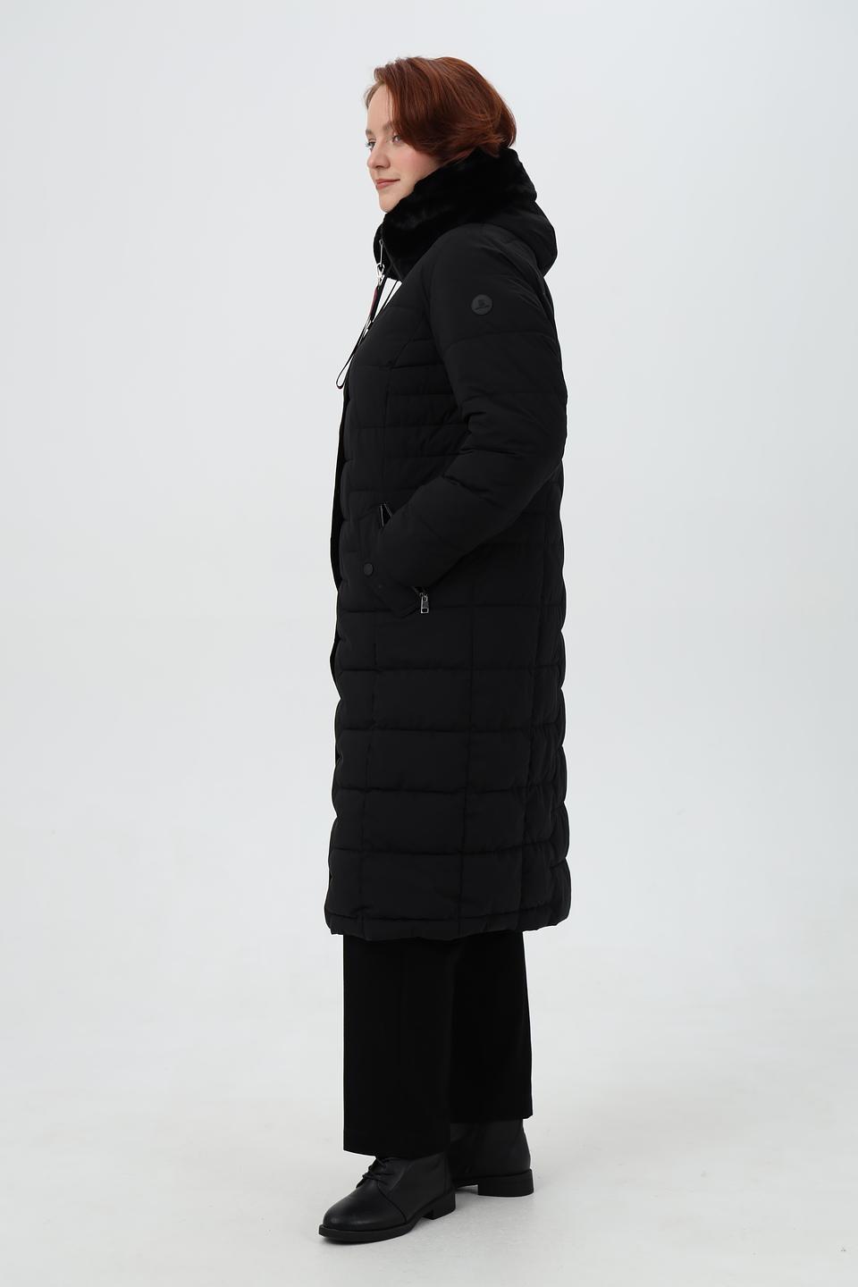 Пальто Lebek стеганое черное