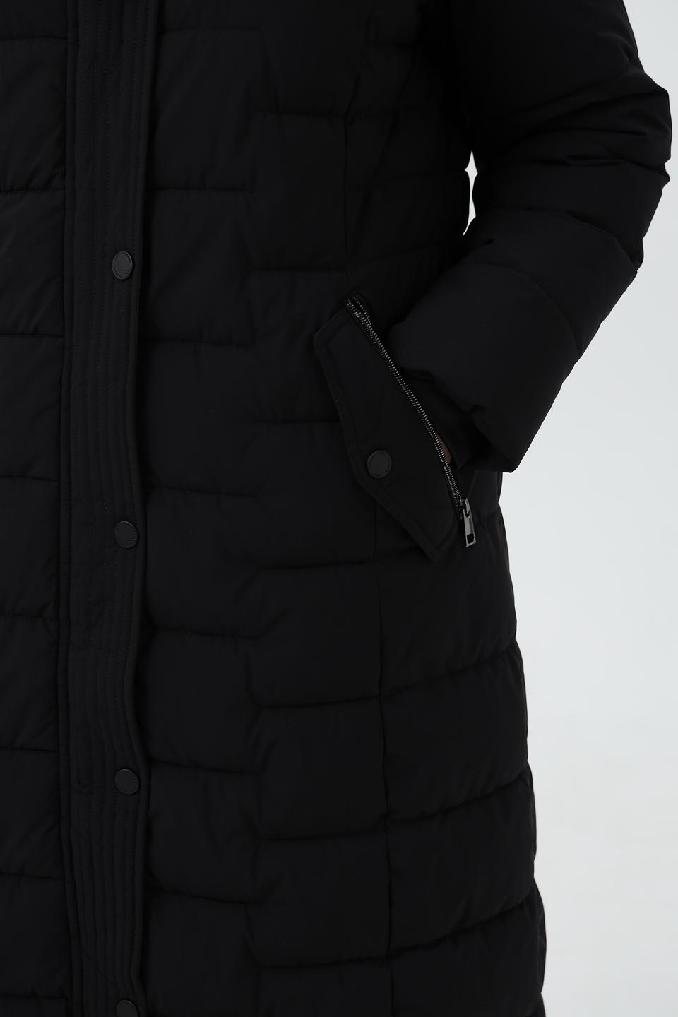 Пальто Lebek стеганое черное