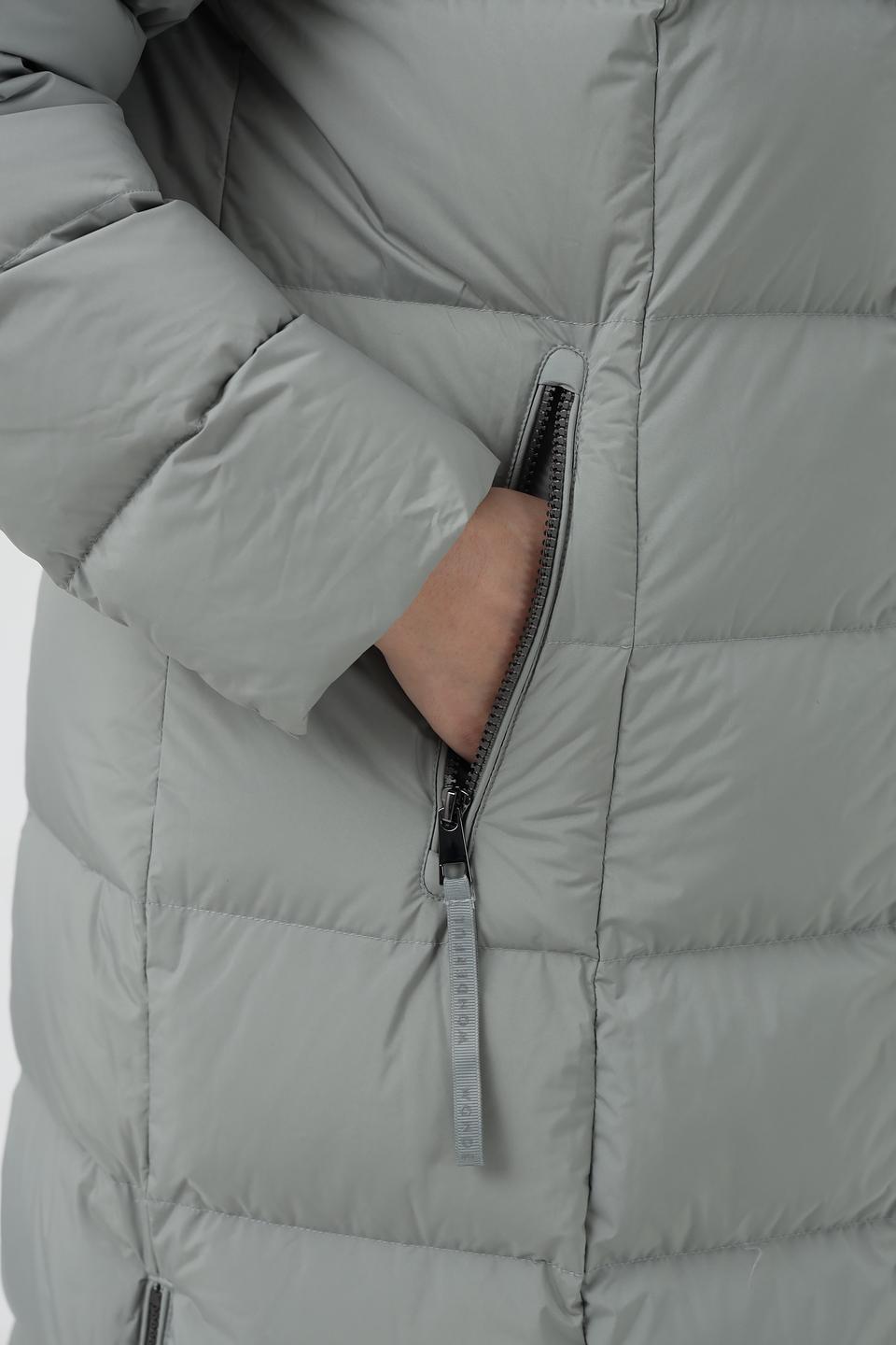 Пальто Lebek стеганое серое