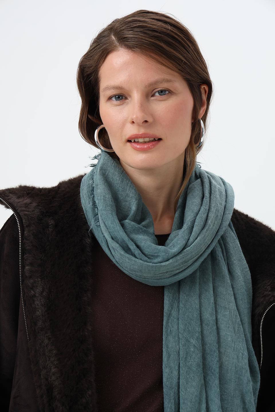 Шарф Fraas бирюзовый