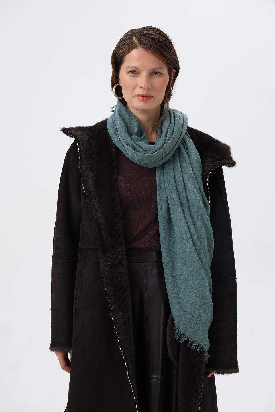 Шарф Fraas бирюзовый