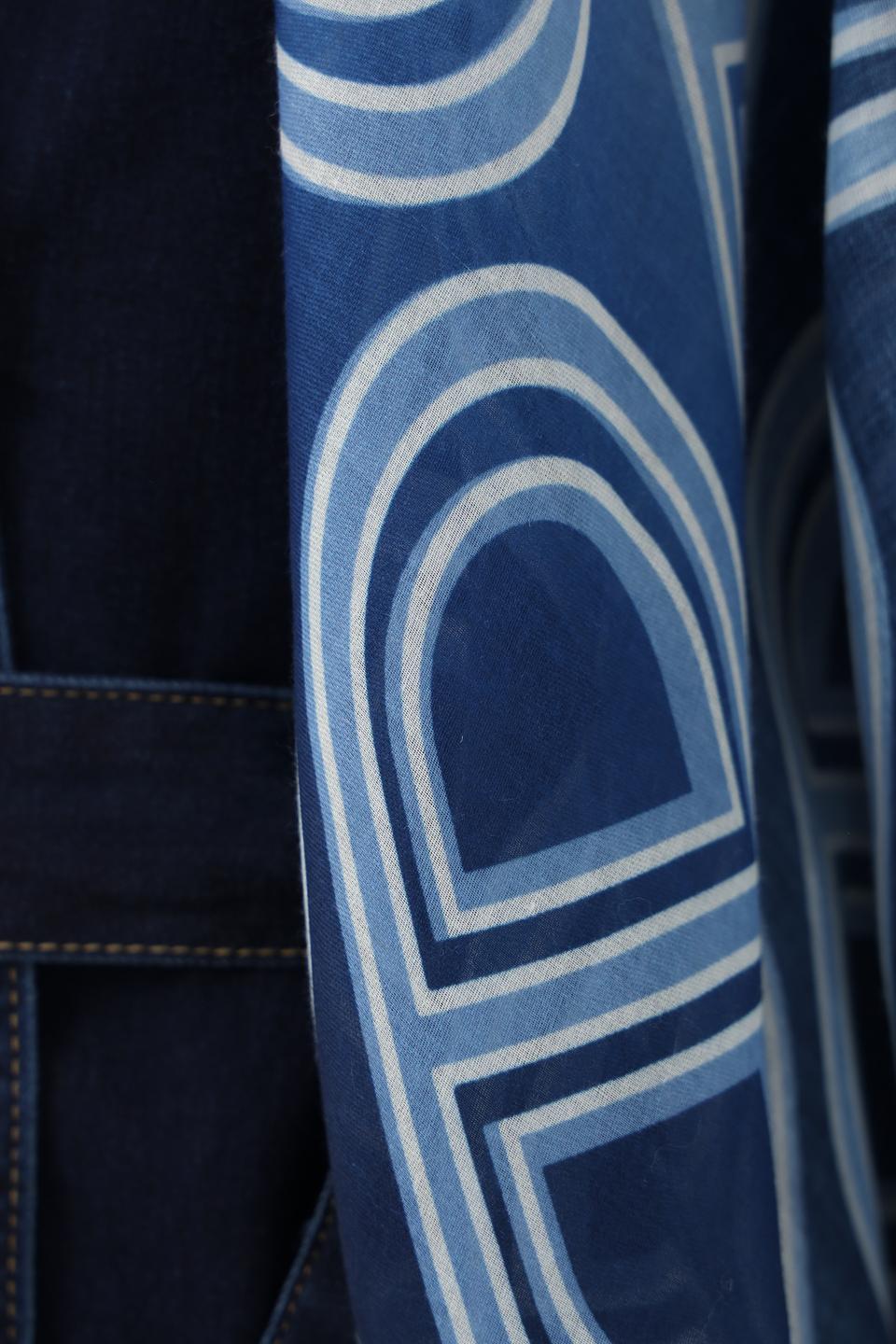 Шарф Rabe collection с узором голубой