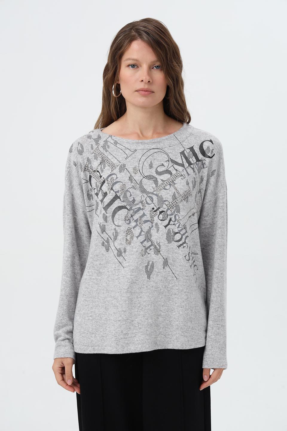 Пуловер Olsen с принтом