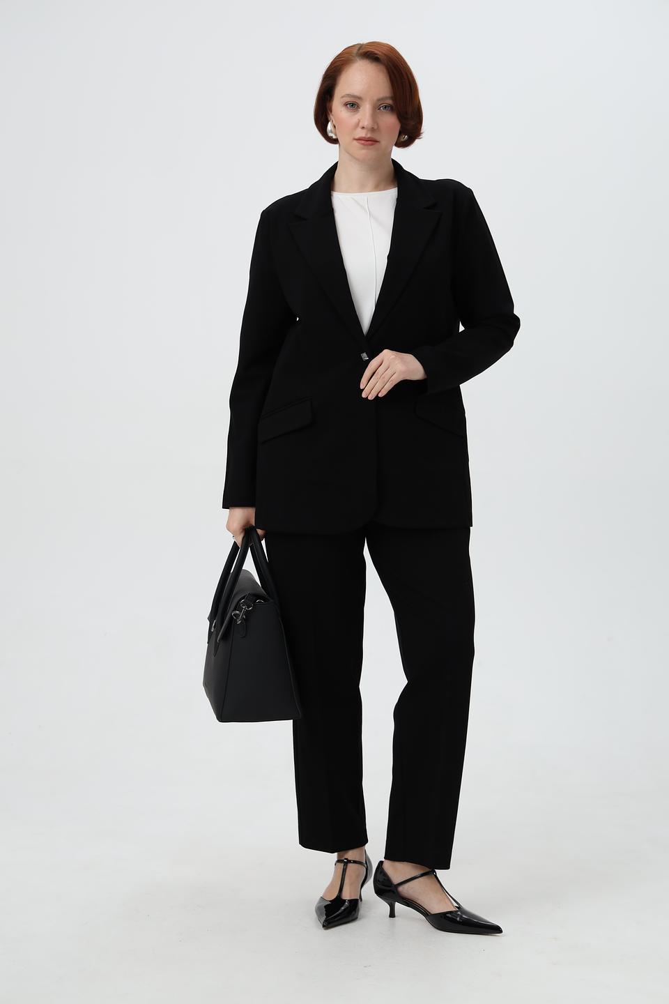 Жакет Frapp черный оверсайз