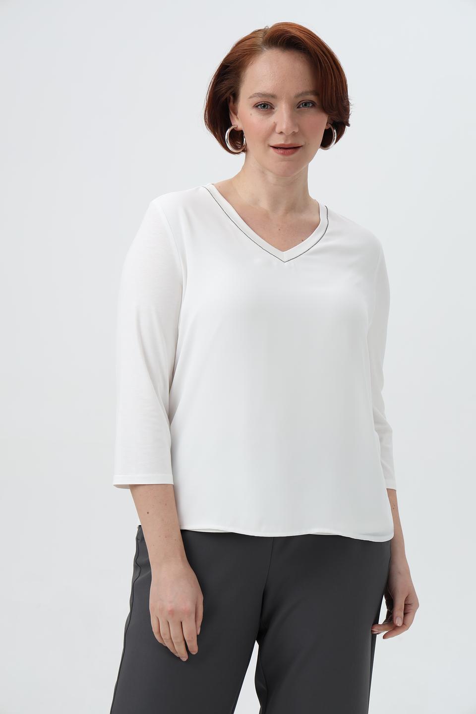 Блузка Frank Walder с V-образным вырезом