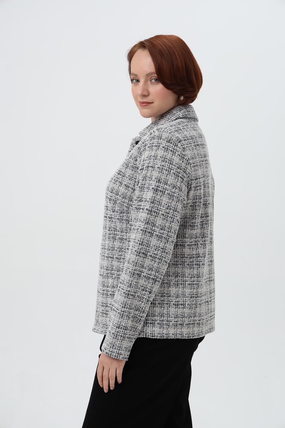 Жакет Lebek в клетку серый