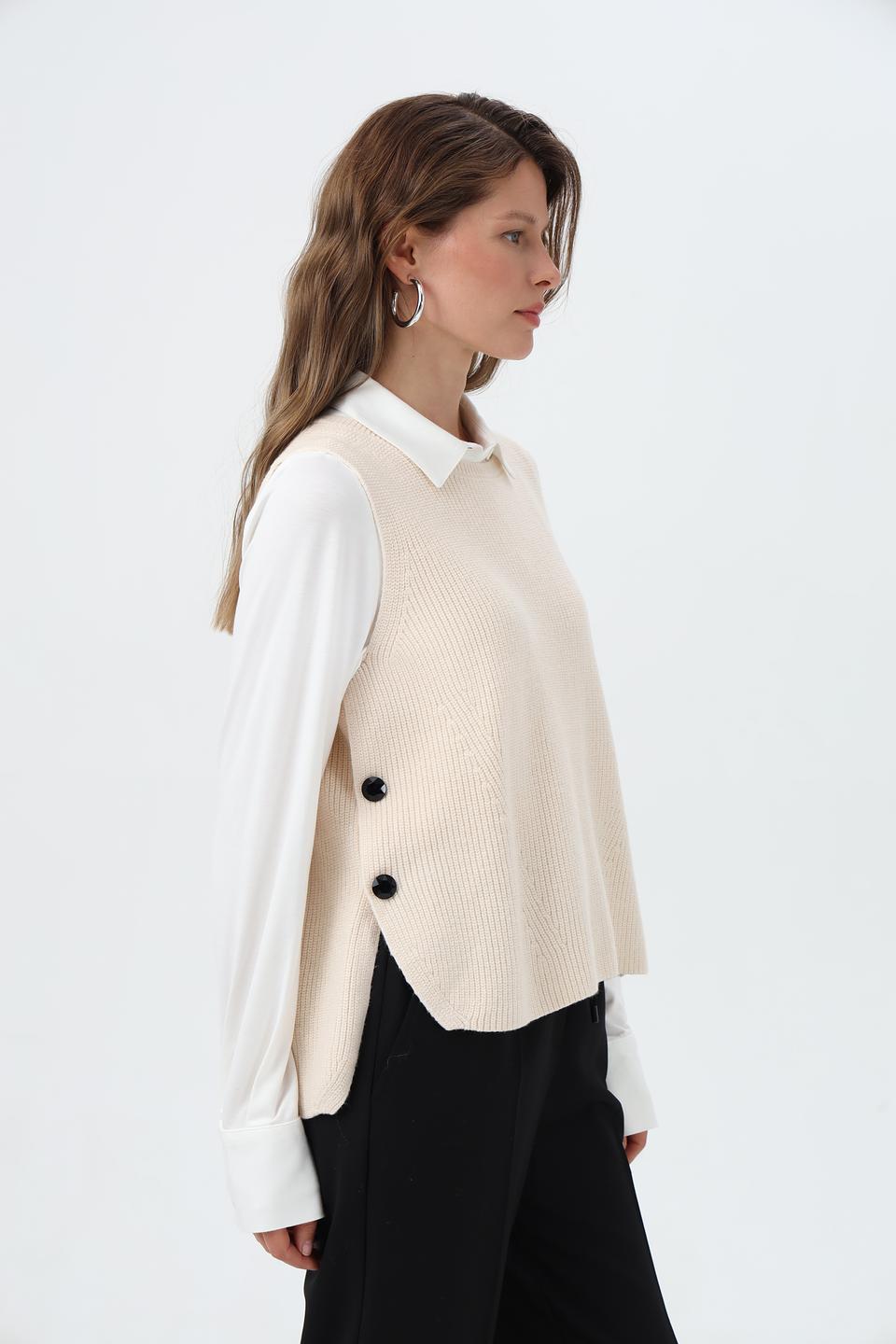 Жилет Lecomte женский бежевый