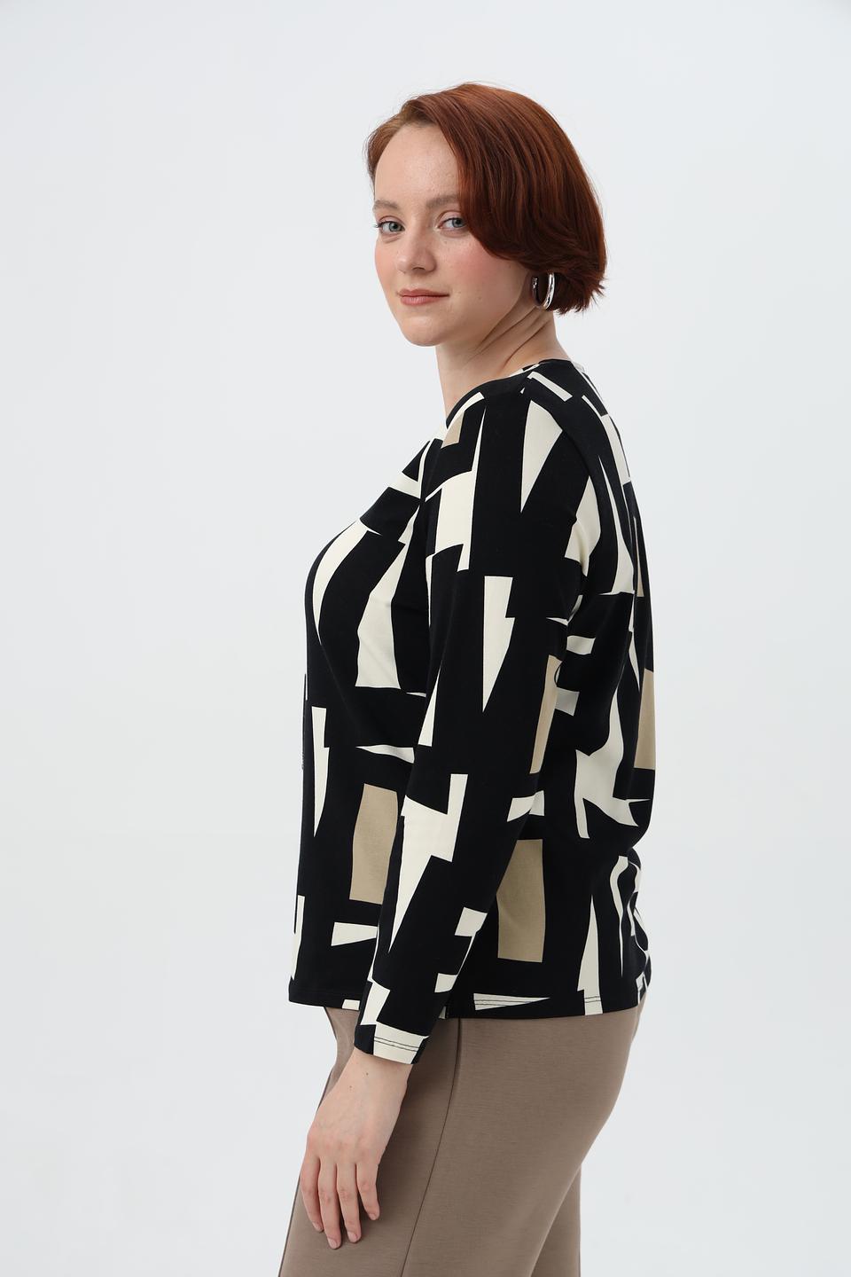 Лонгслив Lebek с абстрактным принтом