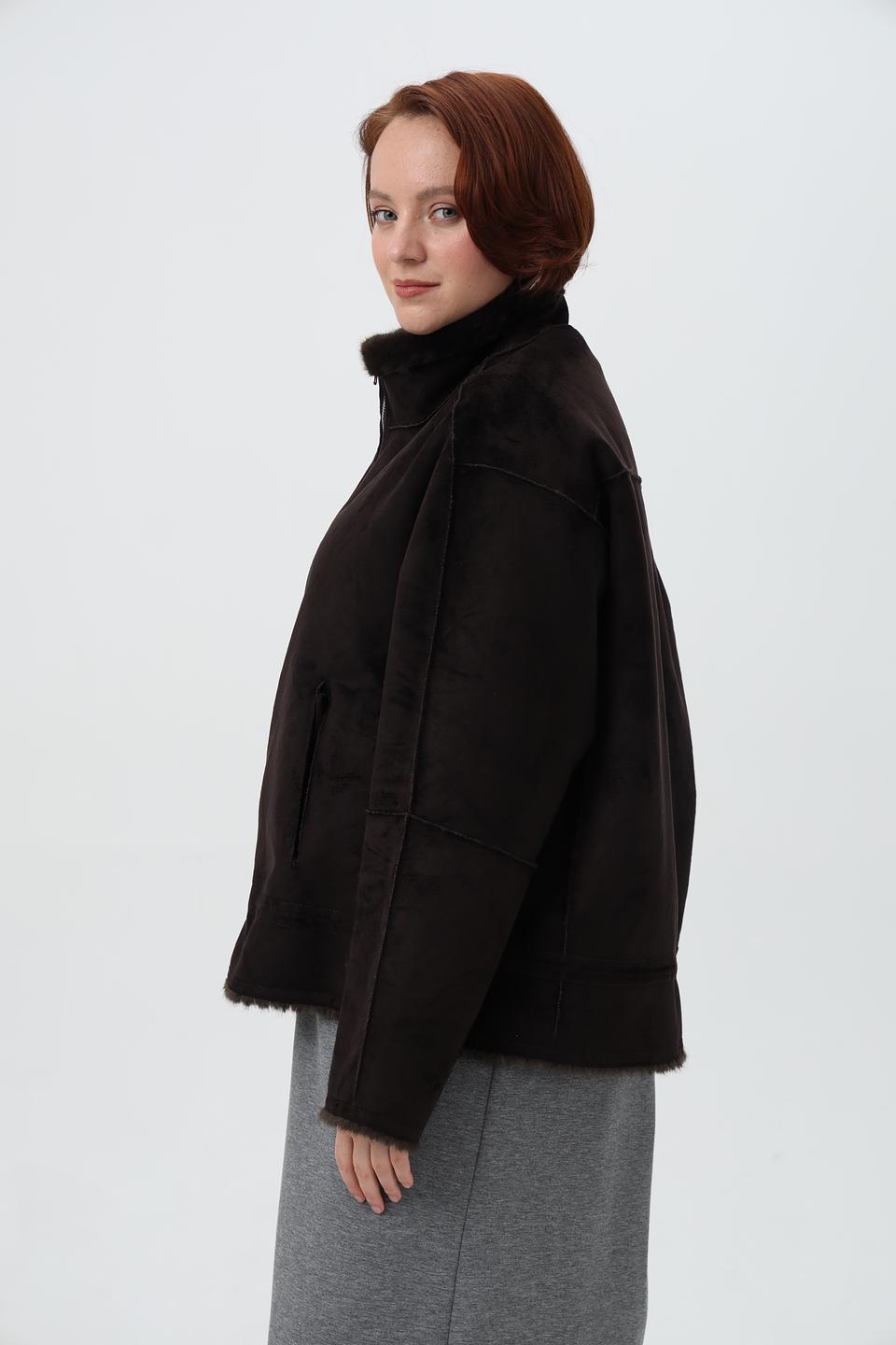 Шуба Cinque из искусственного меха коричневый