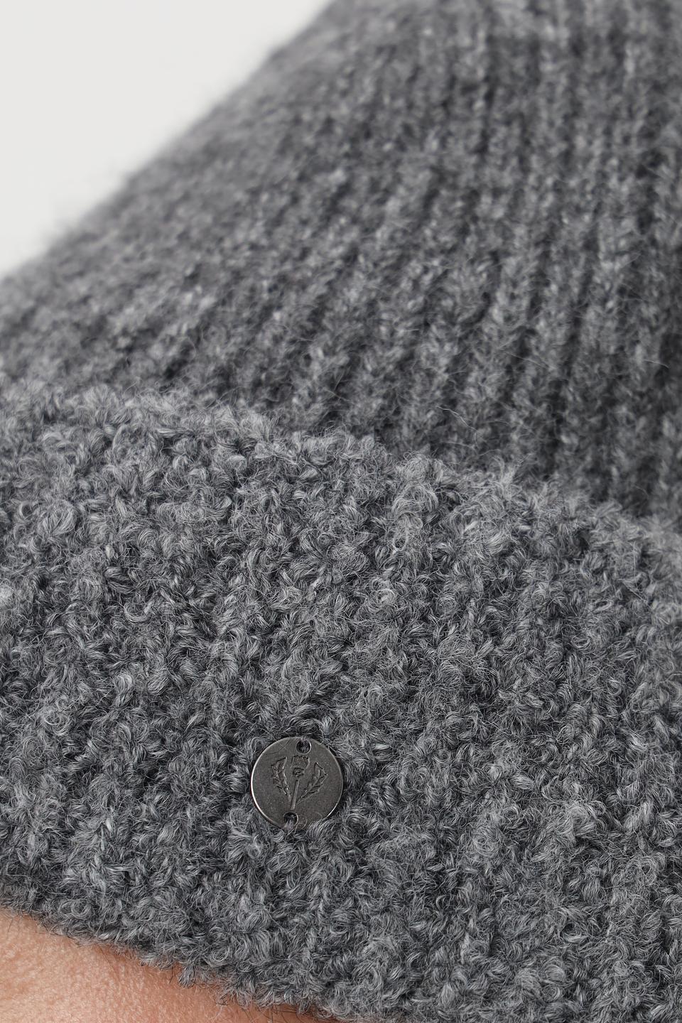 Шапка Fraas вязаная серая