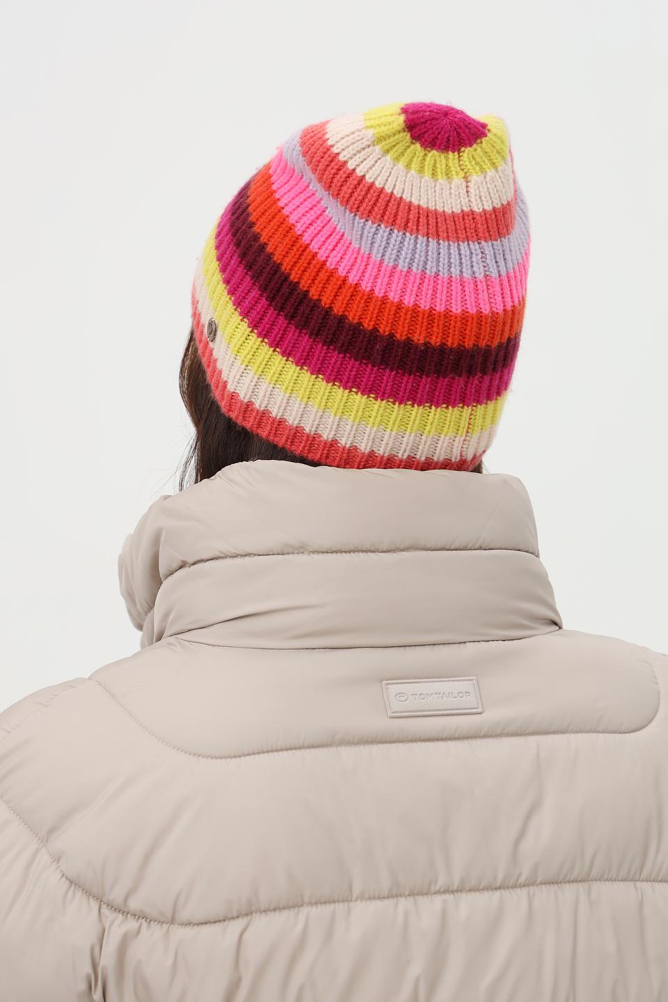 Шапка Fraas разноцветная в полоску