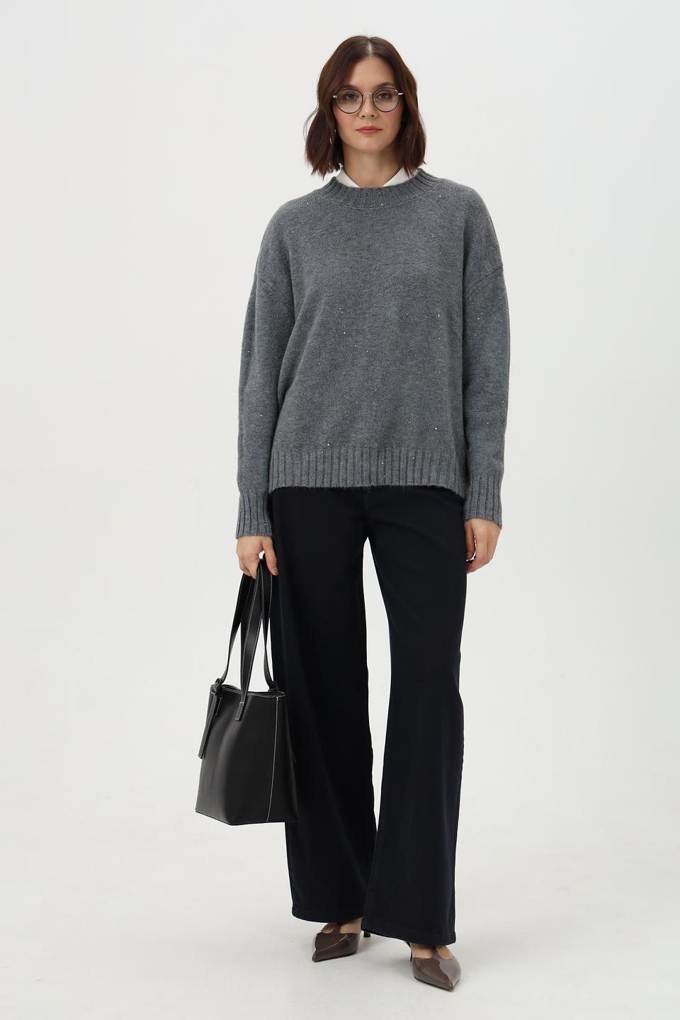 Пуловер Croche с пайетками