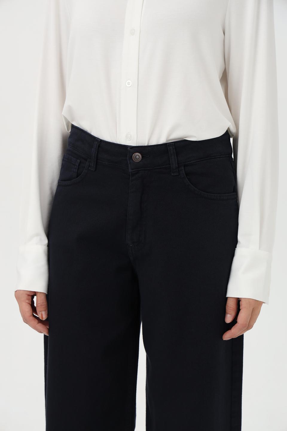 Джинсы Croche клеш темно-синие