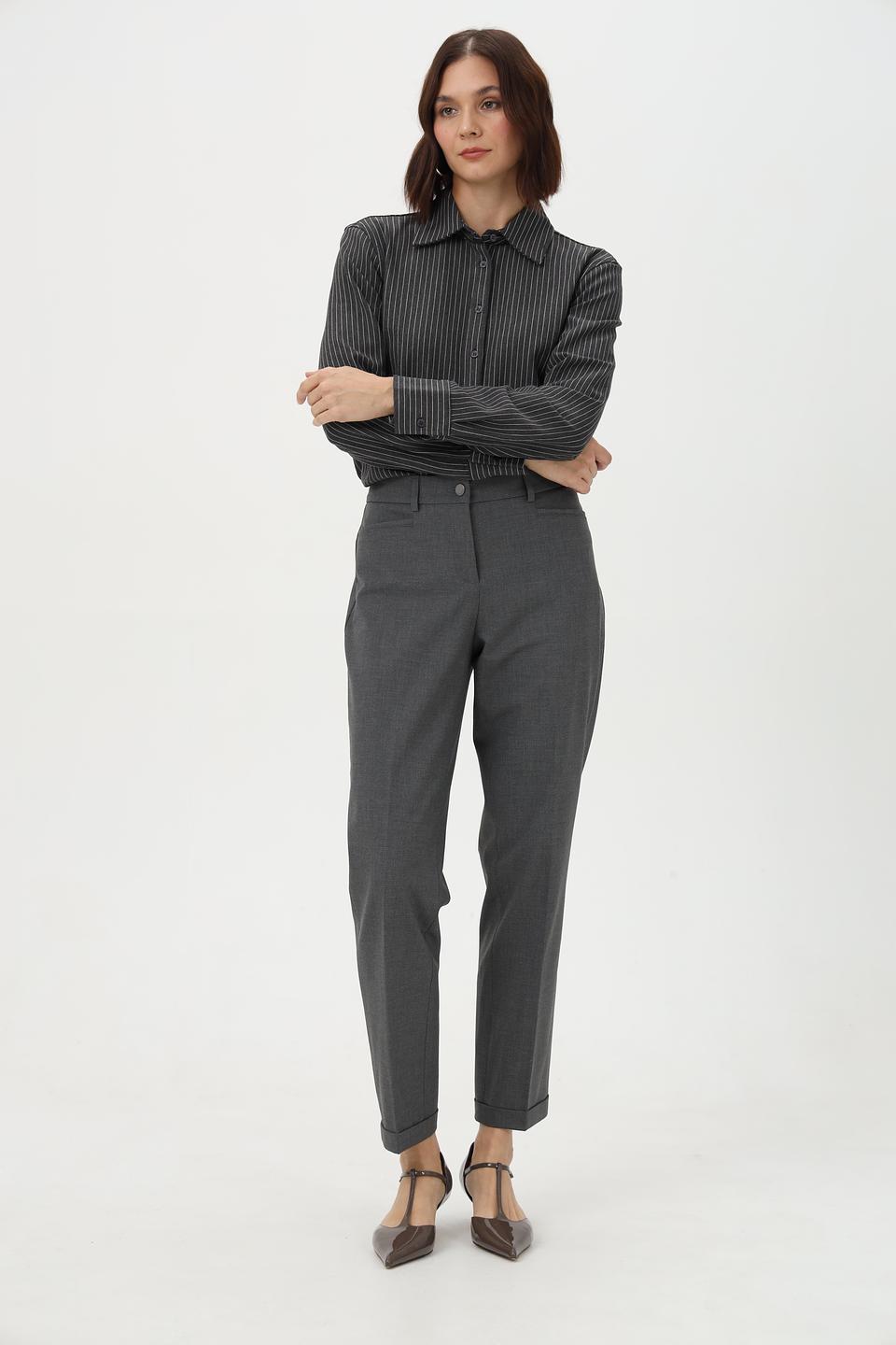 Брюки Cambio серые зауженные