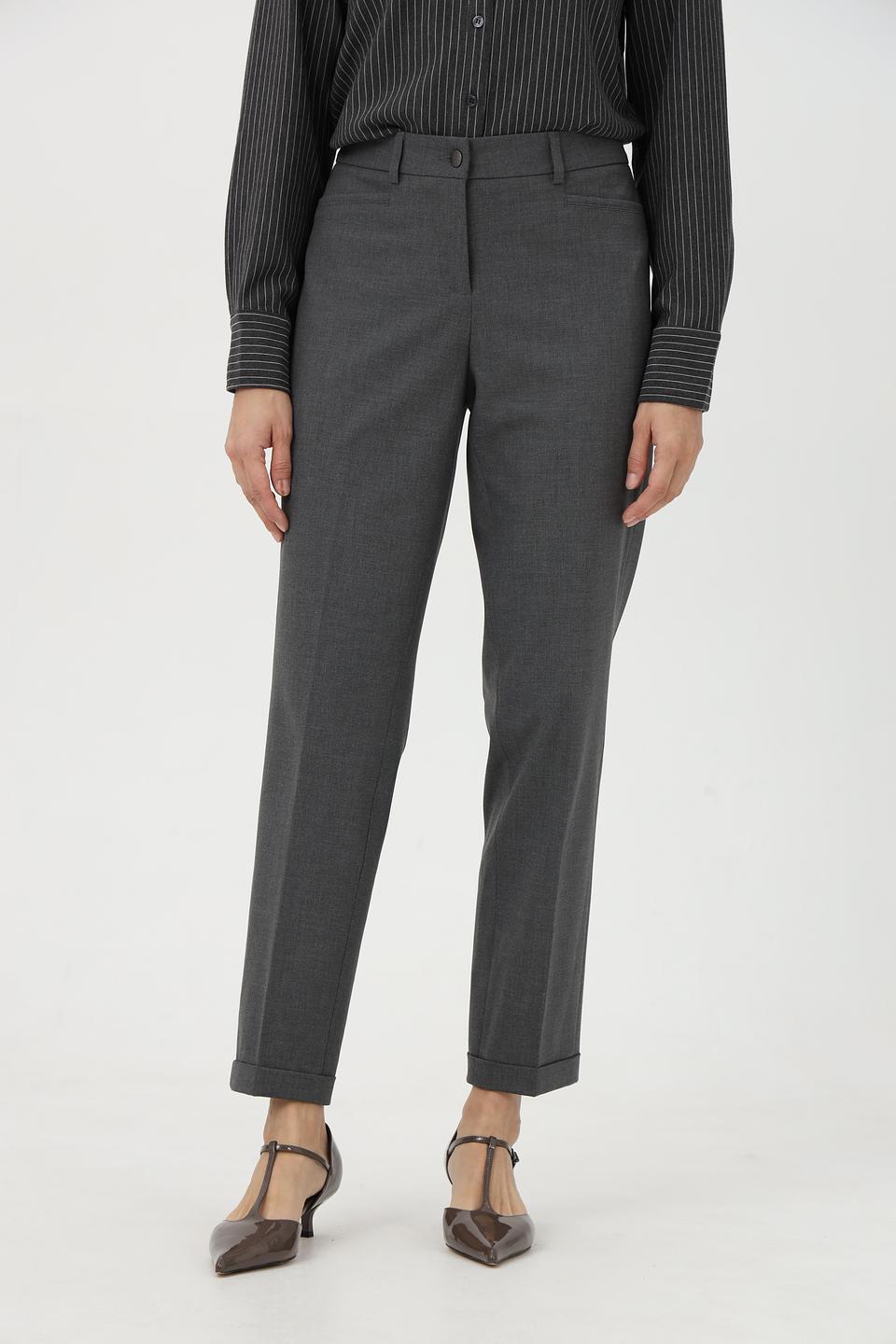 Брюки Cambio серые зауженные