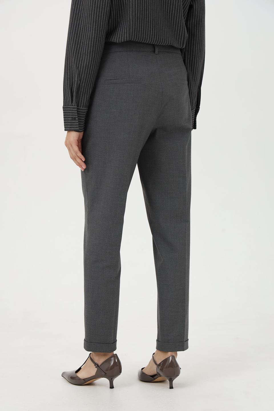 Брюки Cambio серые зауженные