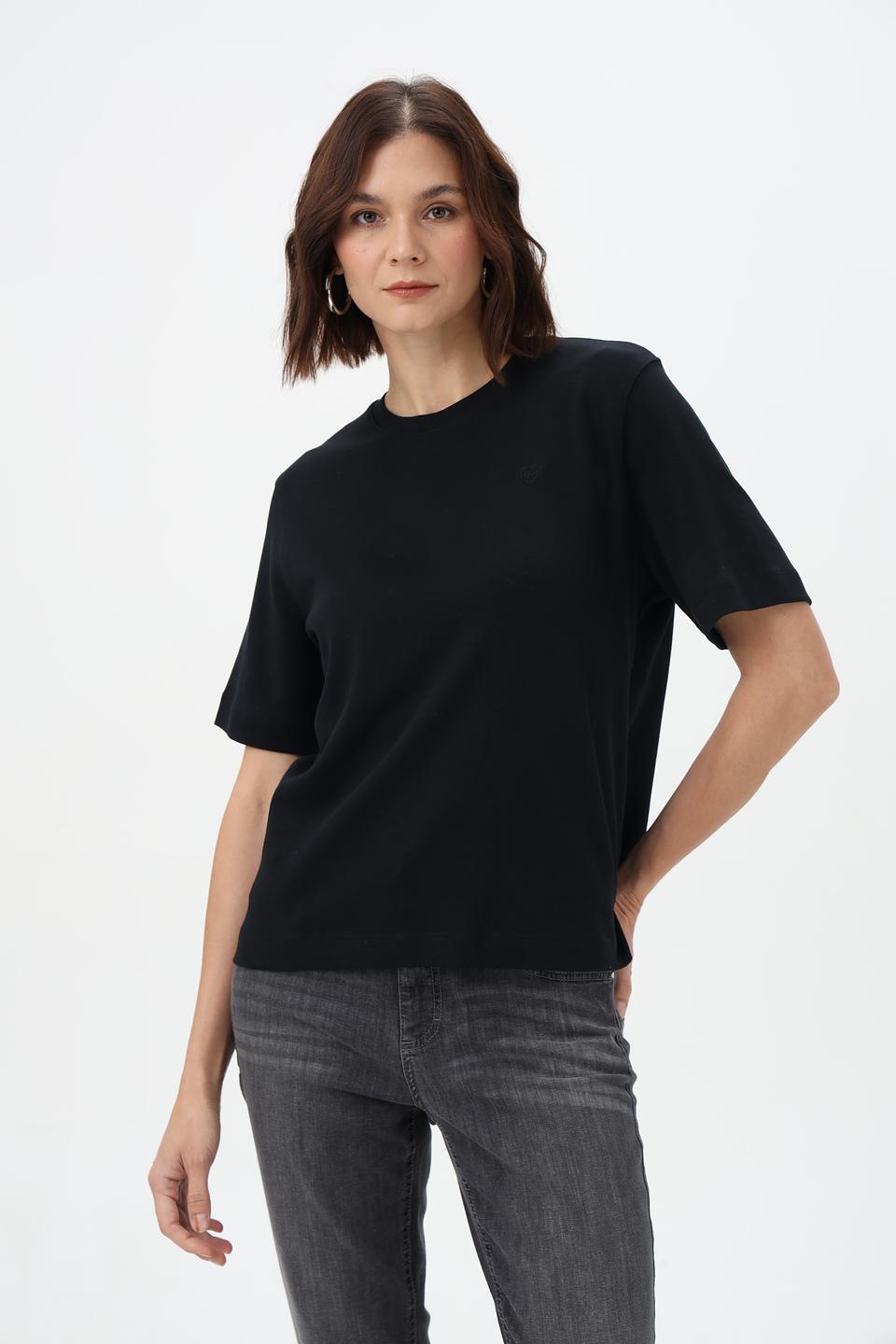 Футболка Oui женская черная