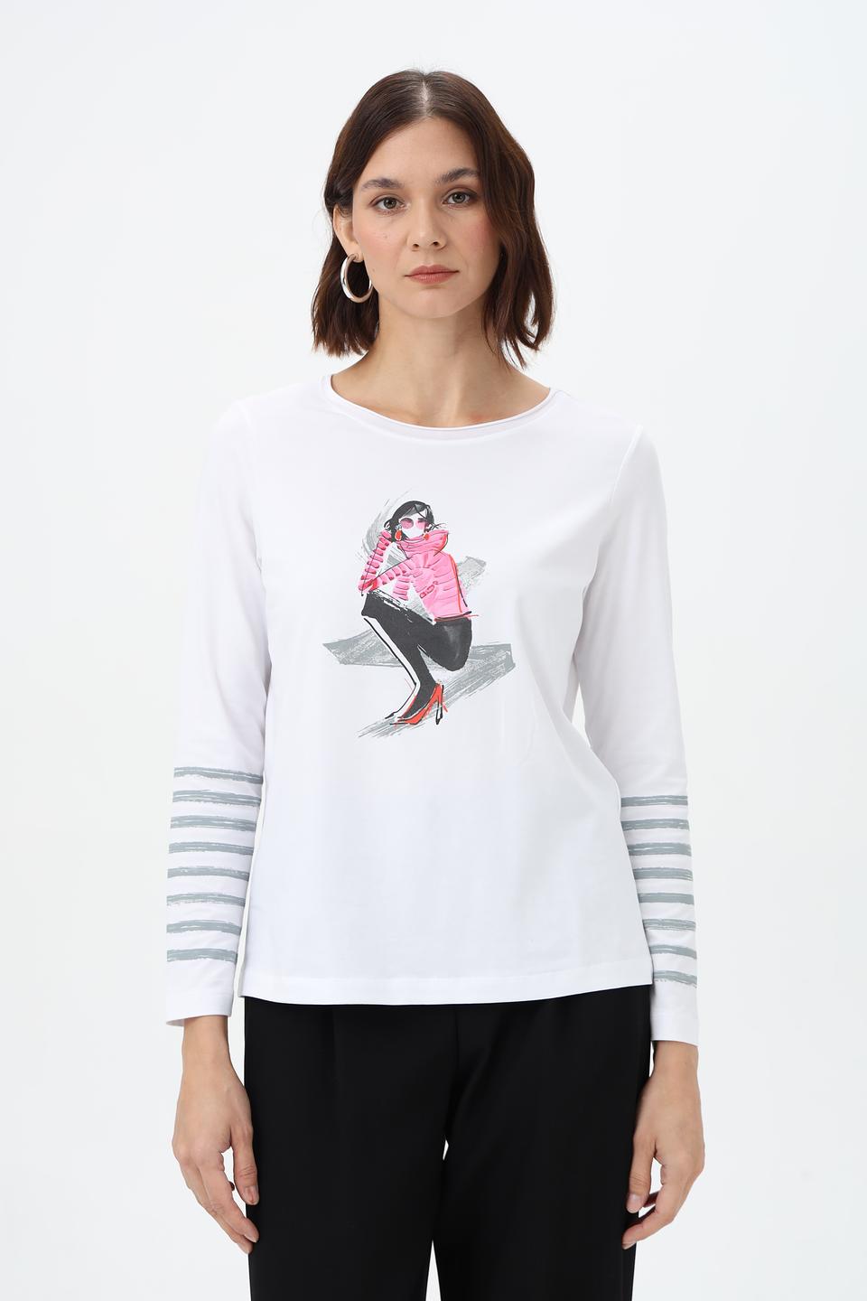 Блуза Bianca с принтом