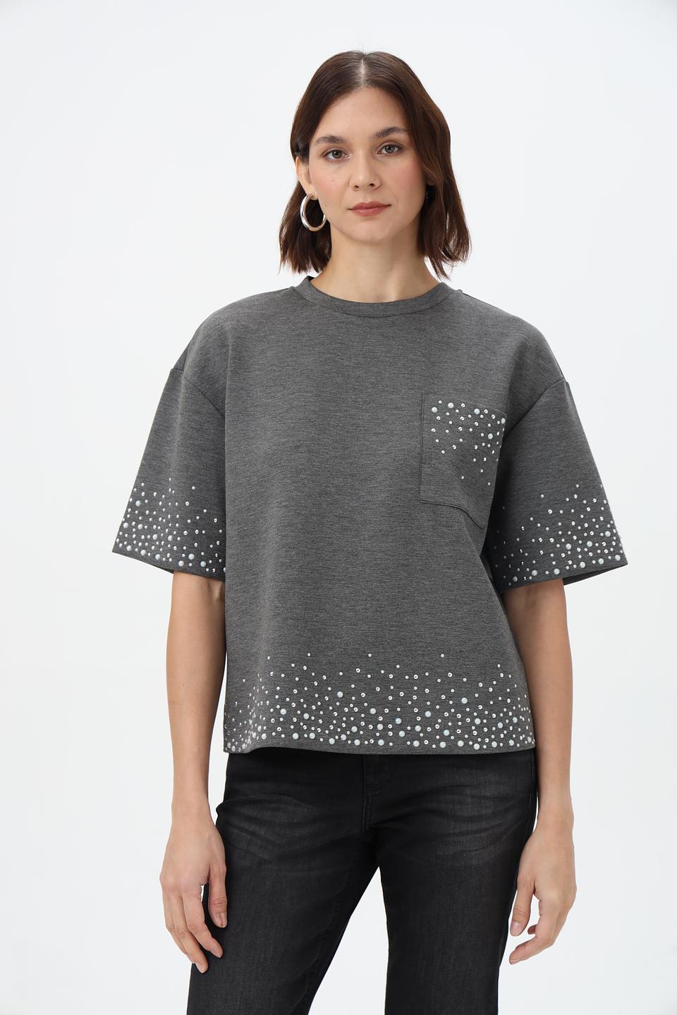 Пуловер Rich and Royal с жемчугом